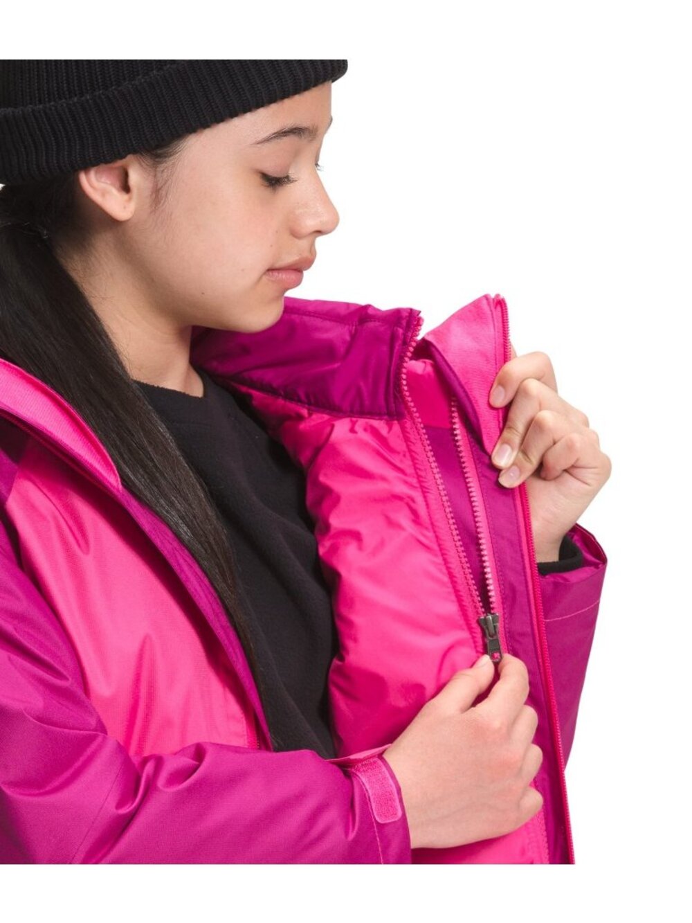 The North Face Girls Kids Pink Freedom Insulated  Triclimate Coat Jacket S (7/8) - Picture 5 of 12